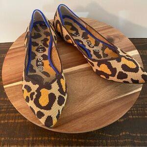 Rothy's The Point Size 7 Cheetah Leopard Big Cat Ballet Flats Shoes